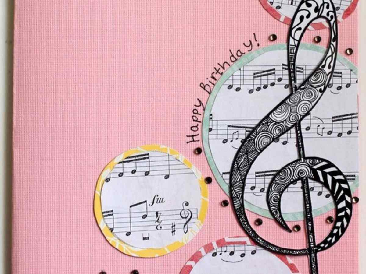 Diy Greeting Card Ideas Paper Art Crafts With Music Sheets