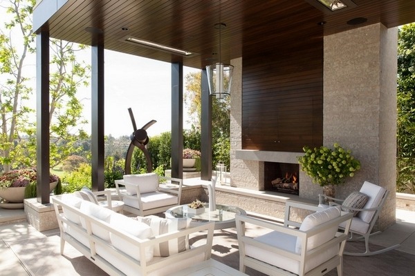  fireplace patio white outdoor furniture 