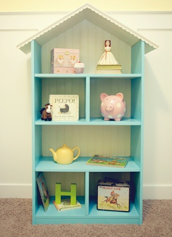 pastel blue dollhouse kids gift ideas DIY