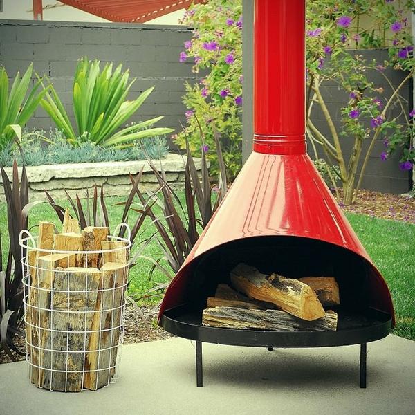 red malm outdoor fireplace space saving ideas small patio