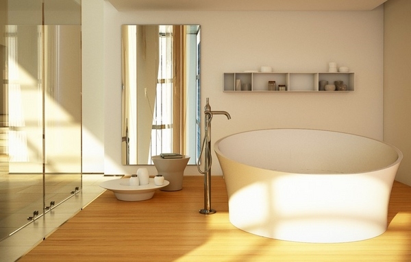 round freestanding bath stainless steel faucet mirror cabinets