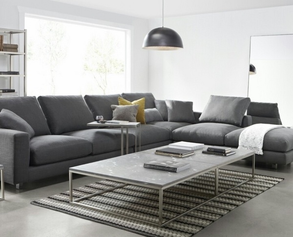  design ideas stylish gray modern sofa