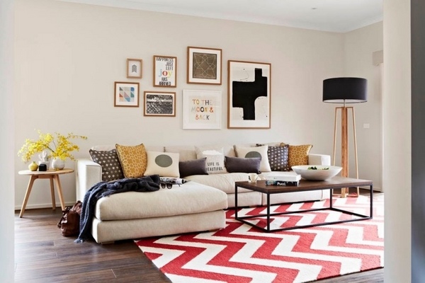  neutral colors red white area rug