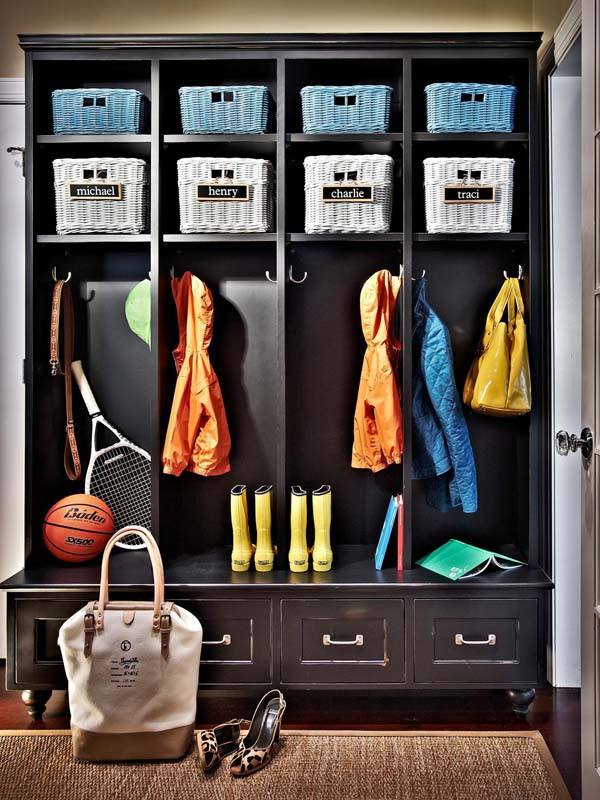 mudroom ideas compact mudroom lockers drawers baskets
