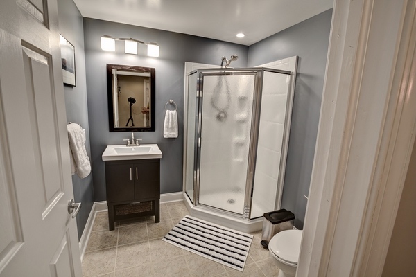 space saving bathroom design corner shower cabin small vanity cabinet