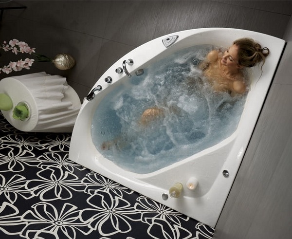space saving bathroom furniture corner whirlpool bathtub ideas