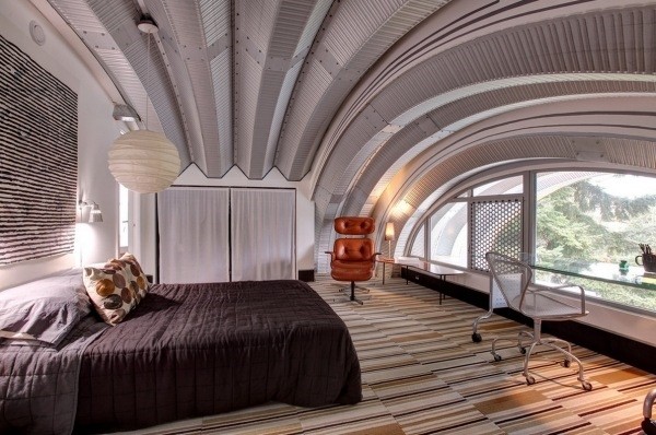 spectacular attic bedroom design ideas wood floor bed home office