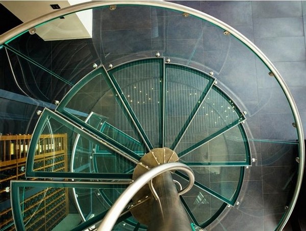 spiral glass design modern staircase ideas