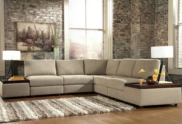 square sectional sofa modern living room furniture side tables