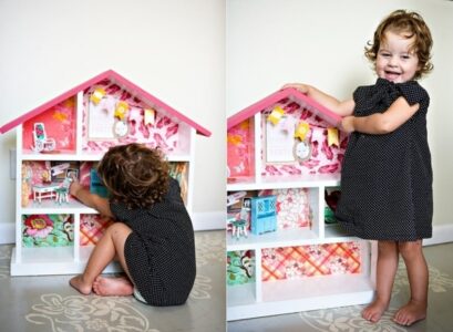 sweet-pink-dollhouse-DIY-ideas-wallpaper-remnants-ideas-dollhouse-decoration