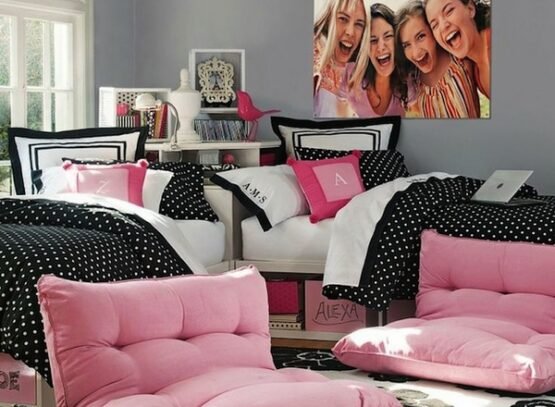 unique-bedroom-ideas-for-teenage-girls-teen-room-decor-ideas-black-white-pink