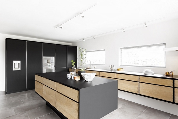 white oak kitchen cabinets modern oak kitchen designs black kitchen island