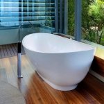 wood-flooring-in-the-bathroom-freestanding-bathtub-contemporary-bathroom-design