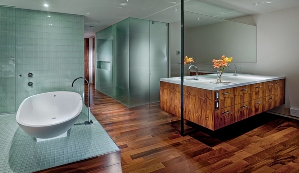wood flooring in the bathroom modern bathroom design ideas glass walk in shower