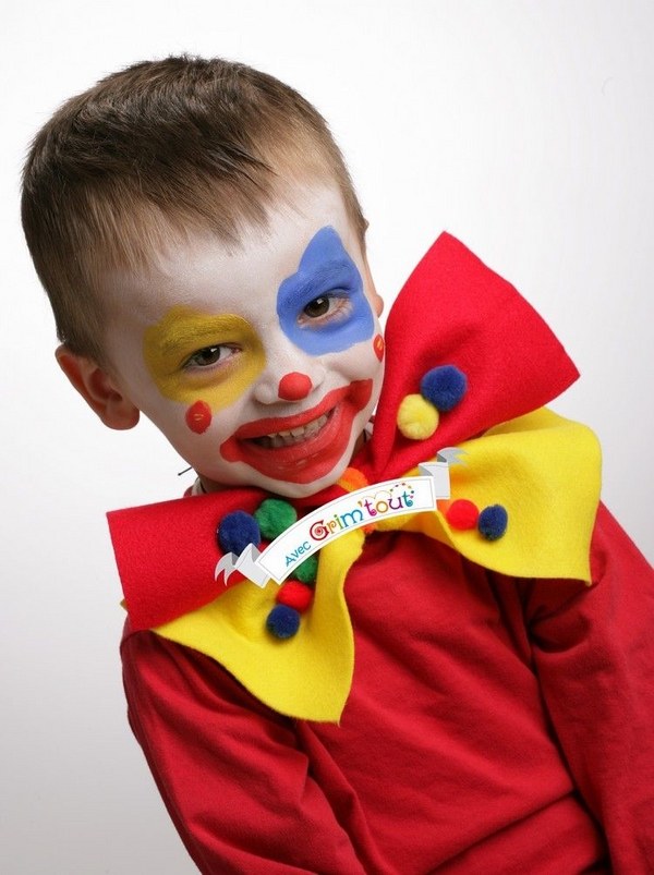 clown-makeup-ideas-for kids eyes large bow