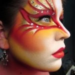 Halloween-makeup-ideas-2015-phoenix-gold-red-make-up-idea