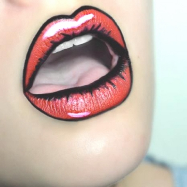 Pop-art-lips-quick-Halloween-makeup-ideas-DIY