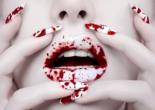 Quick-Halloween-makeup-ideas-DIY halloween-makeup-bloody-lips