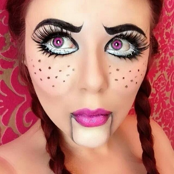 Quick-Halloween-makeup-ideas-doll makeup