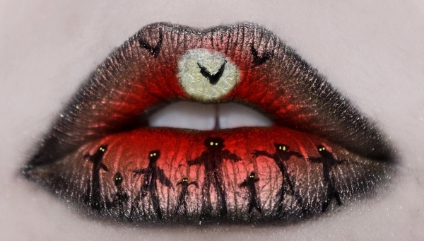 Quick-Halloween-makeup-ideas-halloween-lips-ghosts