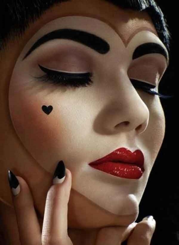 Simple ideas heart face makeup