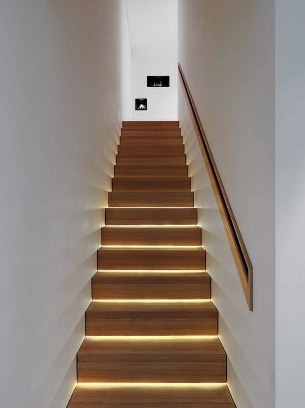 Wooden stairs design stair lighting contemporary staircase ideas