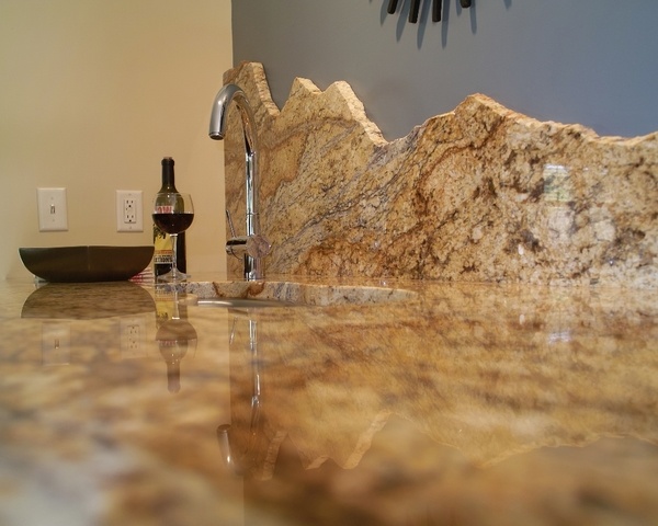 Yellow river granite countertops modern kitchen design ideas