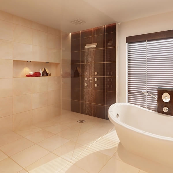 bathroom pros cons elegant beige brown colors