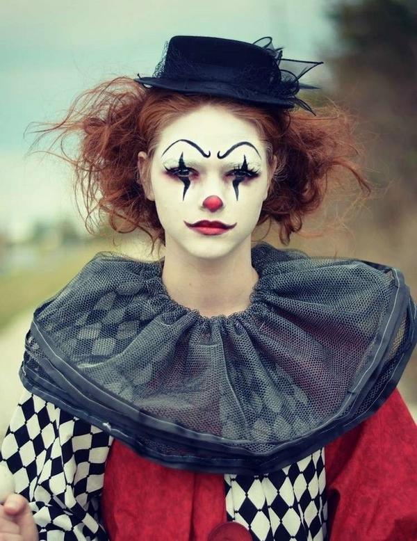 easy girl clown face paint