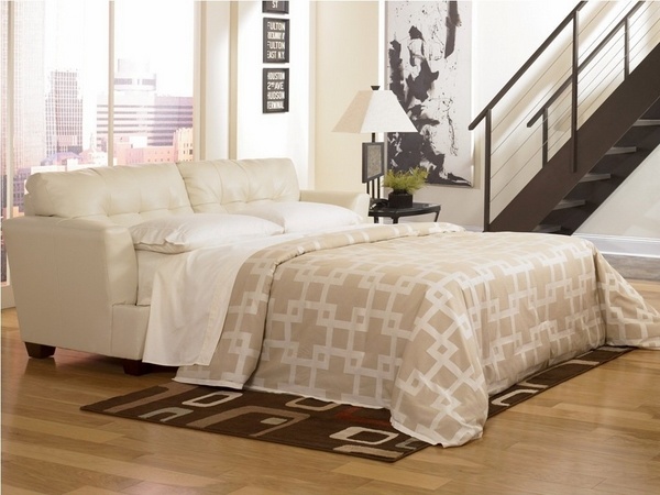 comfortable sleeper bed design ideas white leather sofa space saving furniture