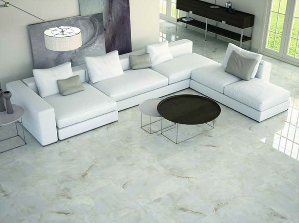 contemporary living room white sectional sofa black coffee table