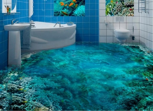 coral reef bathroom epoxy decoration ideas