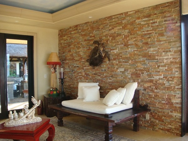 decorative interior natural slate stone contemporary home
