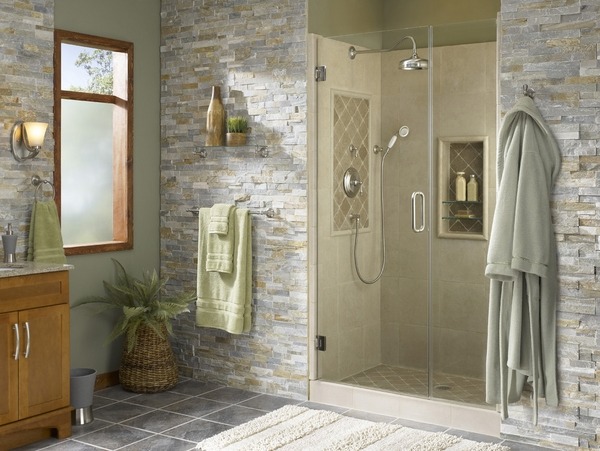 elegant bathroom design walk in shower glass door