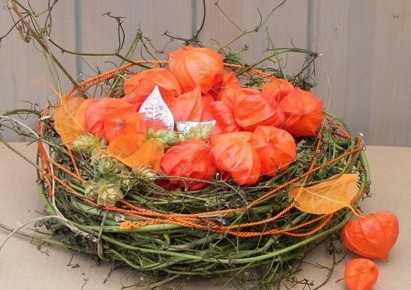 fall decorating ideas with physalis table decoration 