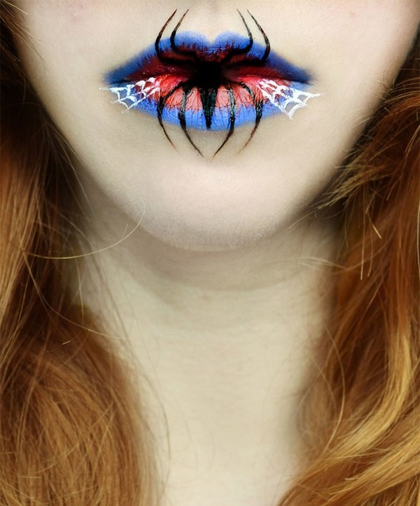 halloween-makeup-lips-spider-webcob-DIY