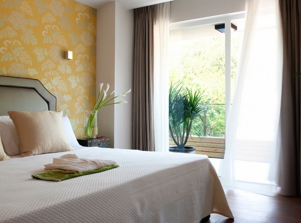 modern bedroom decor sanderson design gold beige