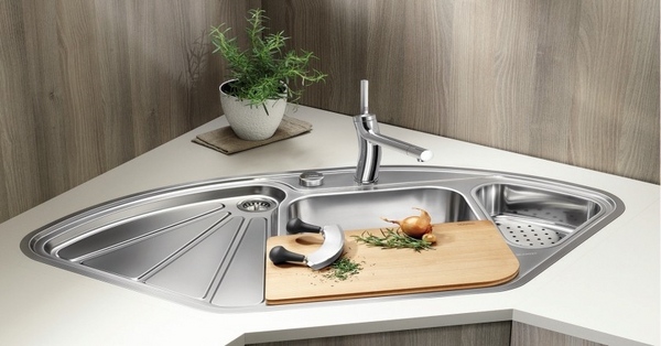 modern kitchen sink stainless steel corner sink design ideas