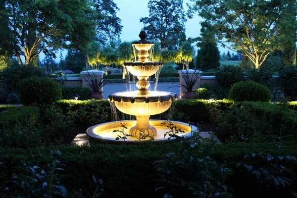 outdoor led lighting ideas LED lights garden fountain 