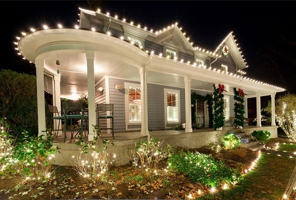outdoor ideas LED string light garden lighting designs