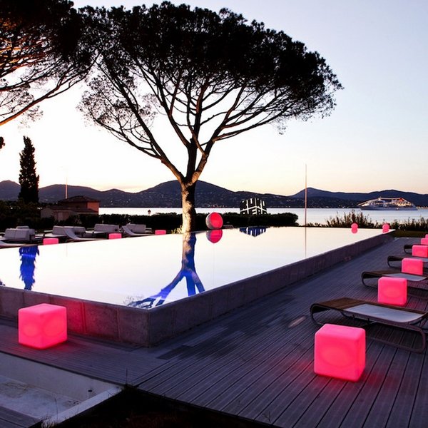 outdoor ideas pool deck lights garden furniture