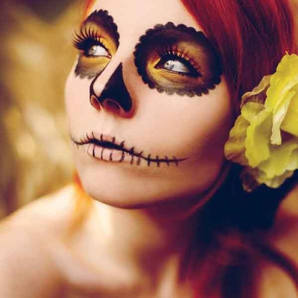 simple halloween ideas skull Day of the dead