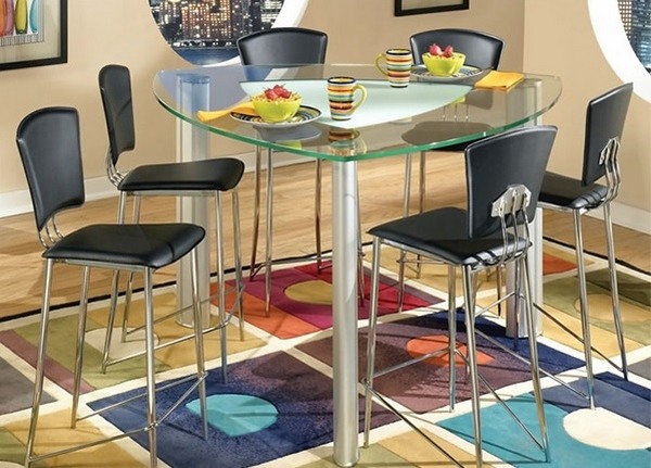 triangle glass table top modern furniture ideas