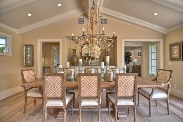 oversized chandelier dining room design