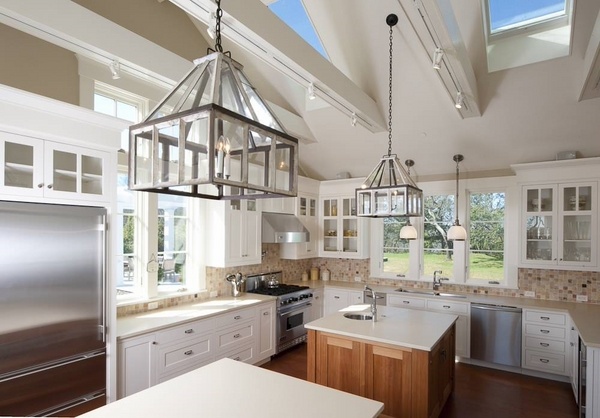 Vaulted Ceiling Lighting Ideas, Kitchen Lighting Ideas For Slanted Ceilings