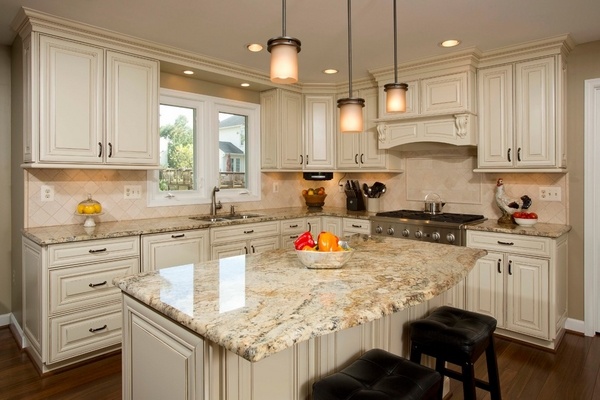 white cabinets mini pendant lamps