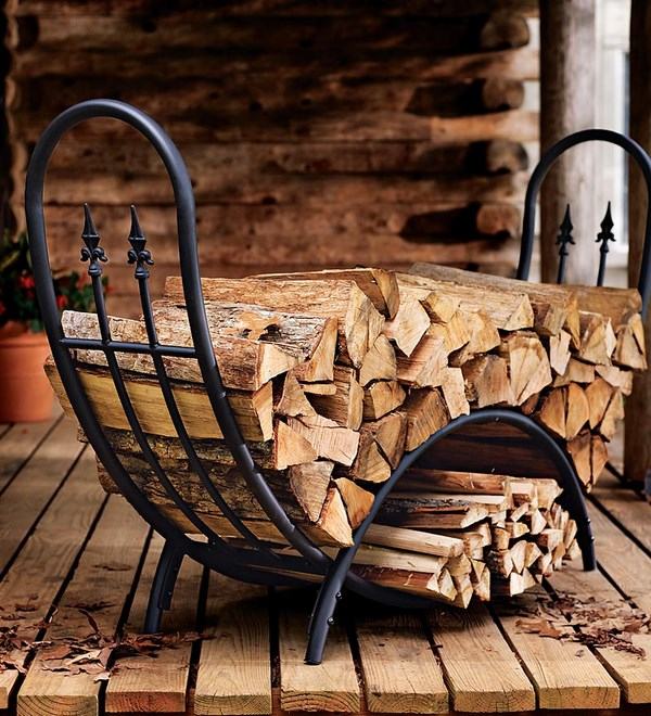 indoor firewood holder ideas wrought iron fireplace wood holder