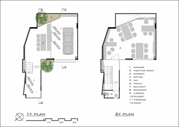 by G Architects second floor plan