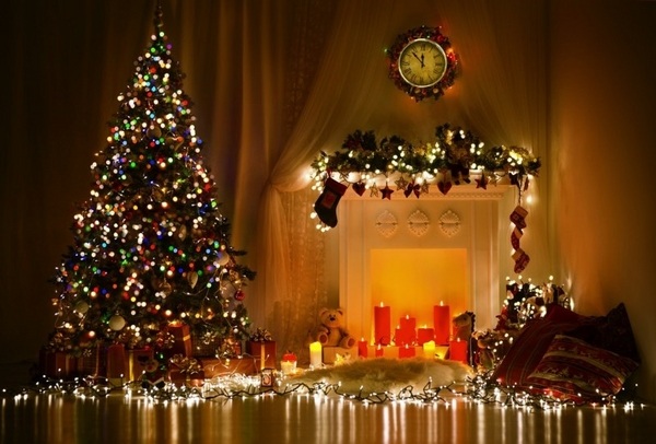 Christmas-decoration-mantel-ideas-christmas-lights 