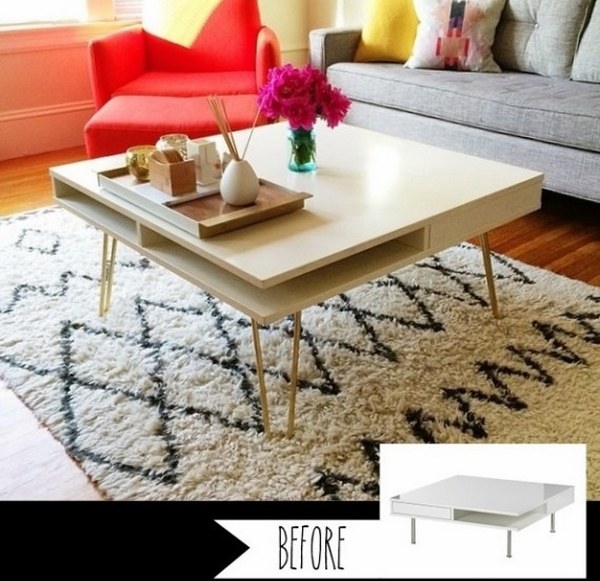 before after living room coffee table